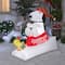 4ft. Airblown® Inflatable Snoopy & Woodstock Sled Scene